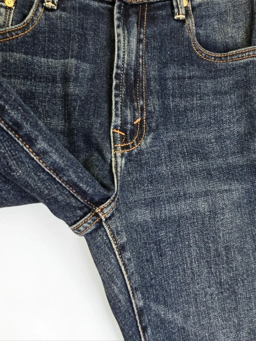 Mother The Dazzler Shift Jean Size 27 Dark Blue Denim Straight Leg Mid-rise